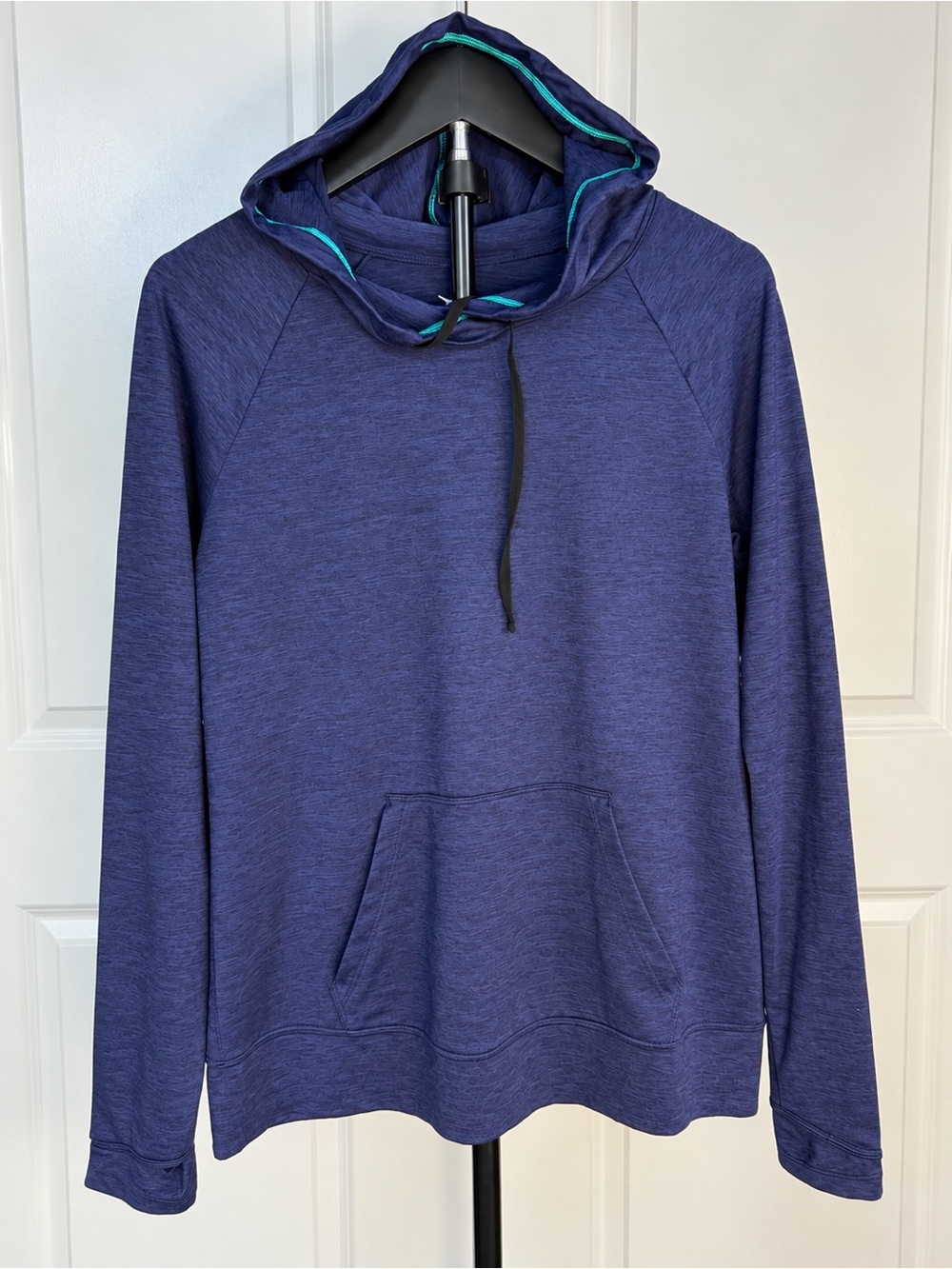 Old Navy Navy Blue Hooded Pullover with Teal Trim